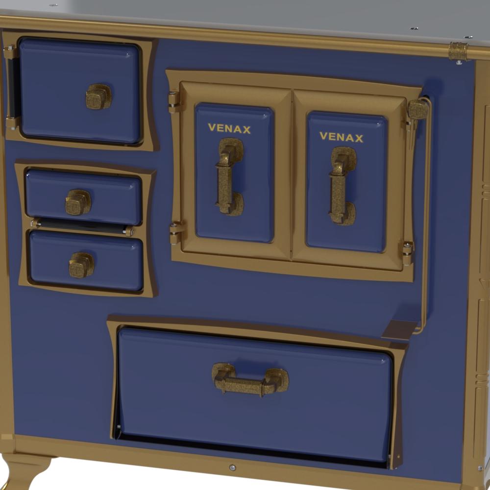 Fogao a Lenha Venax n 1 Renaissance Chapa de Aluminio Azul