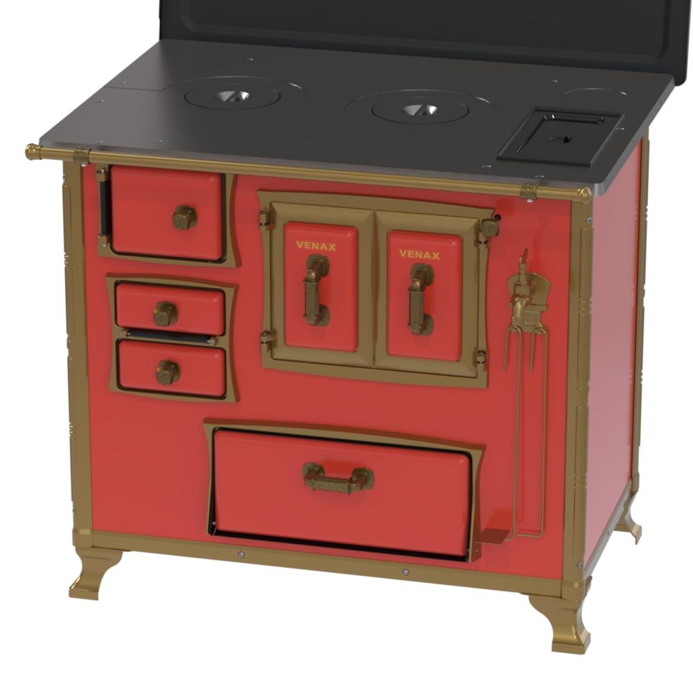 Fogao a Lenha Venax GII n 2 Renaissance Vermelho Cald
