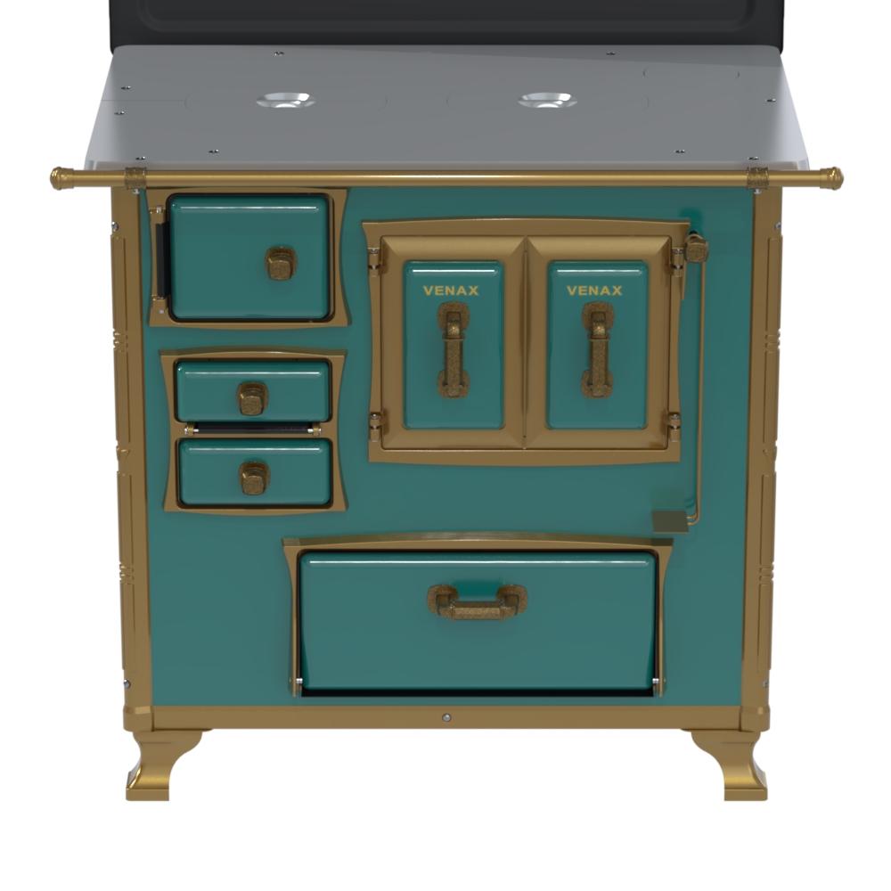Fogao a Lenha Venax n 1 Renaissance Chapa de Aluminio Turquesa