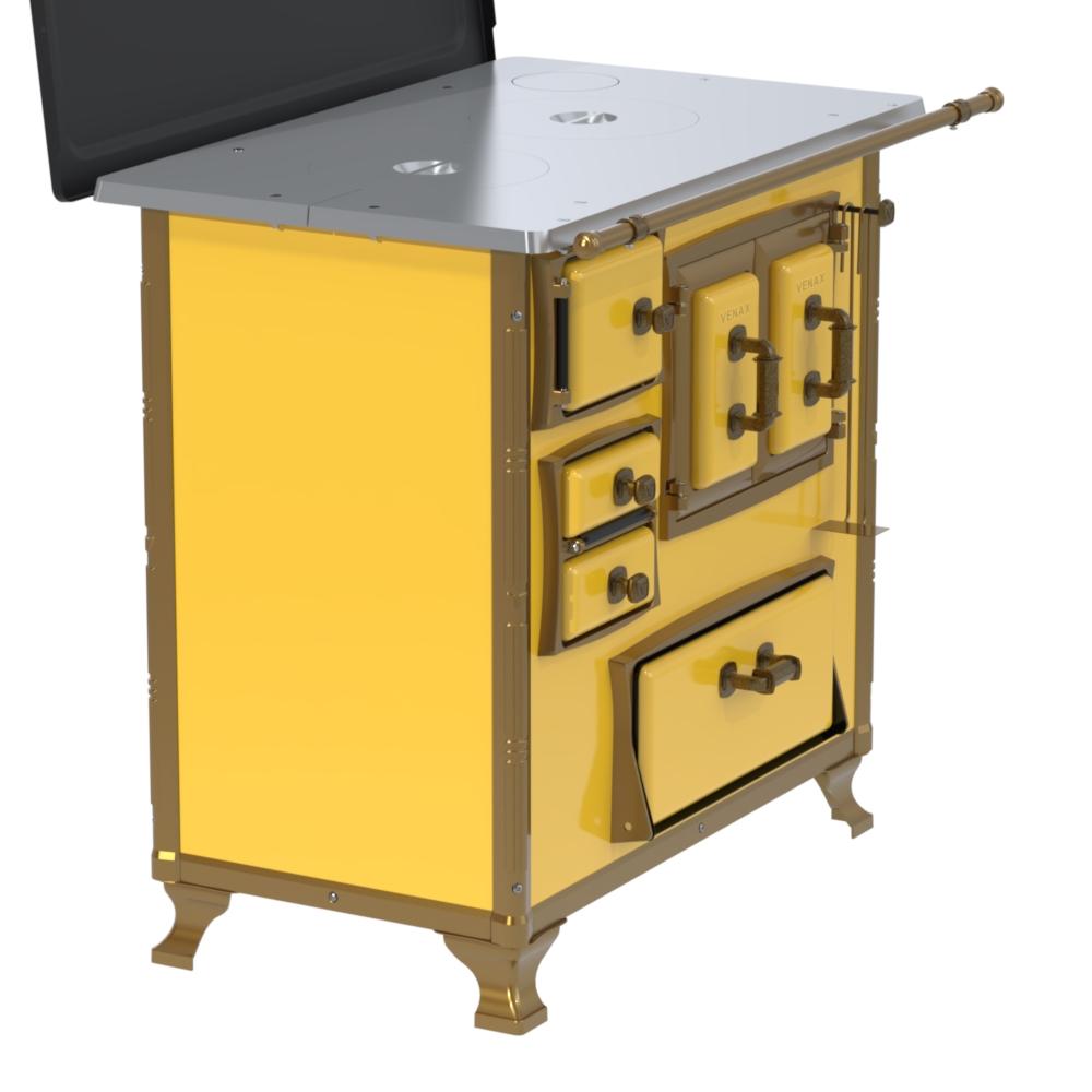 Fogao a Lenha Venax n 1 Renaissance Chapa de Aluminio Amarelo