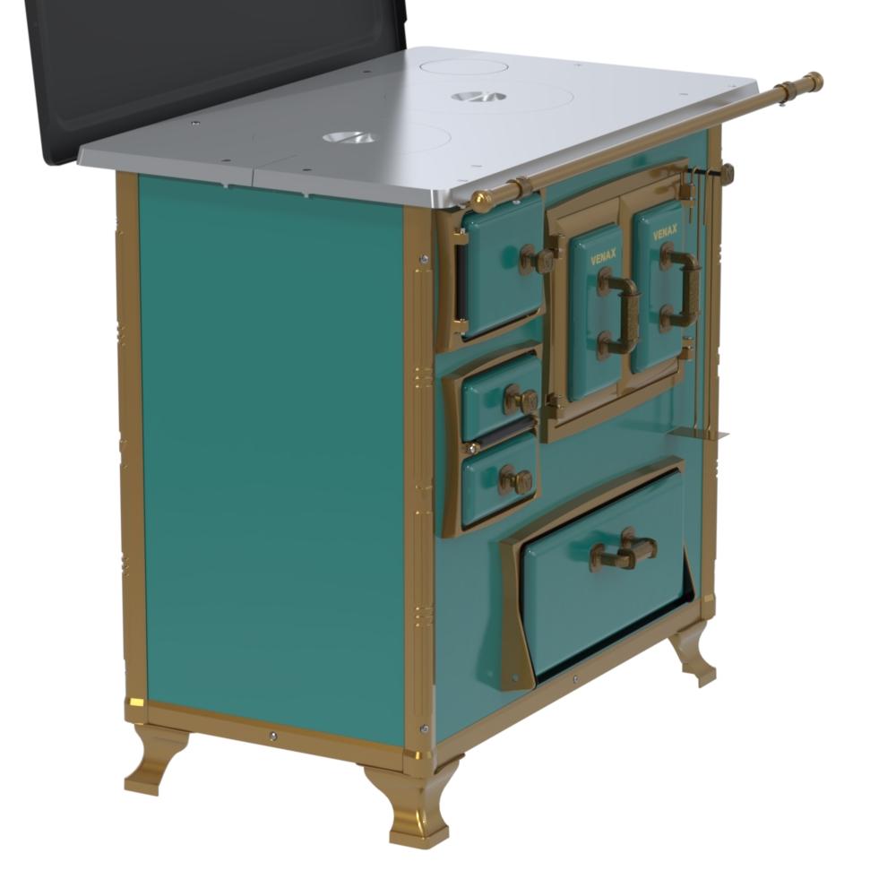Fogao a Lenha Venax n 1 Renaissance Chapa de Aluminio Turquesa