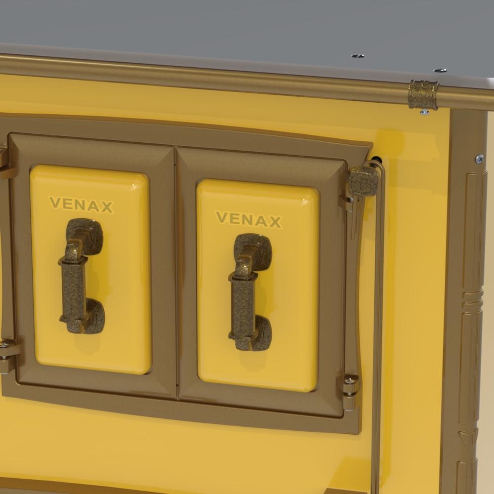 Fogao a Lenha Venax n 1 Renaissance Chapa de Aluminio Amarelo