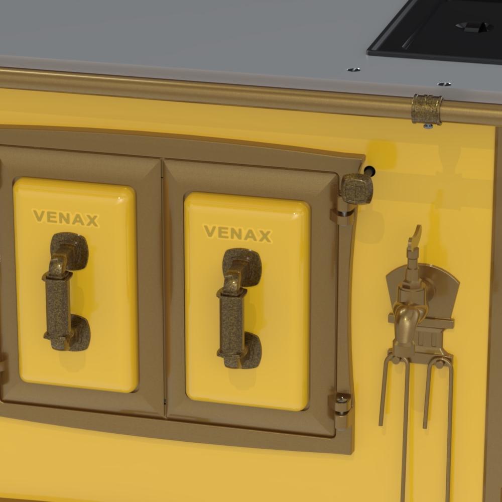 Fogao a Lenha Venax n 2 Renaissance Chapa de Aluminio Amarelo Cald