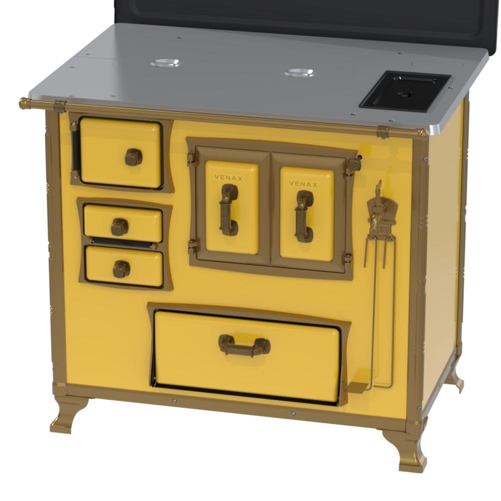 Fogao a Lenha Venax n 2 Renaissance Chapa de Aluminio Amarelo Cald