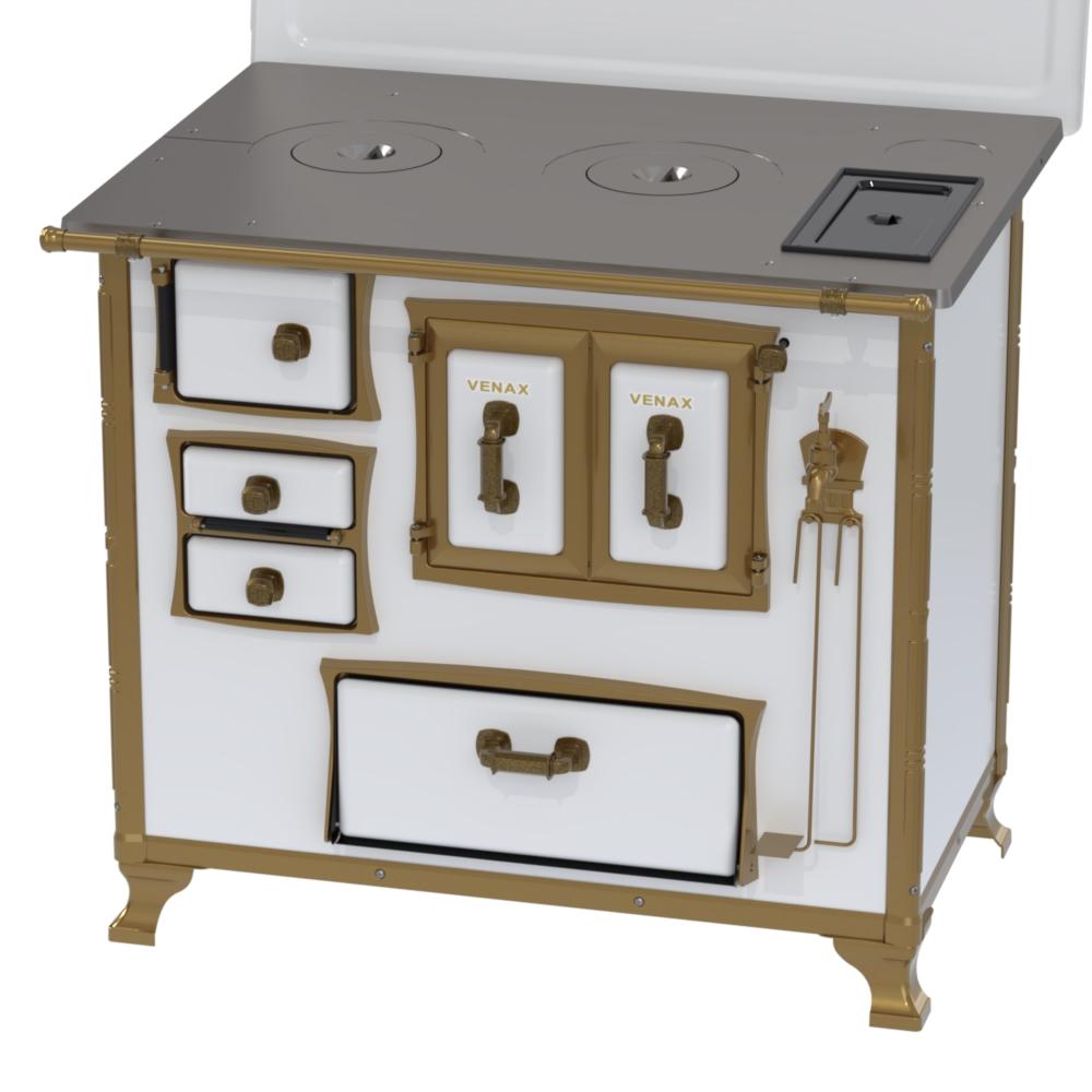 Fogao a Lenha Venax n 2 Renaissance Chapa de Aluminio Branco Cald