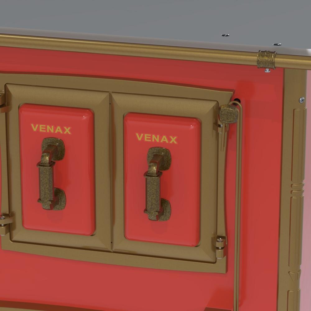 Fogao a Lenha Venax n 1 Renaissance Chapa de Aluminio Vermelho