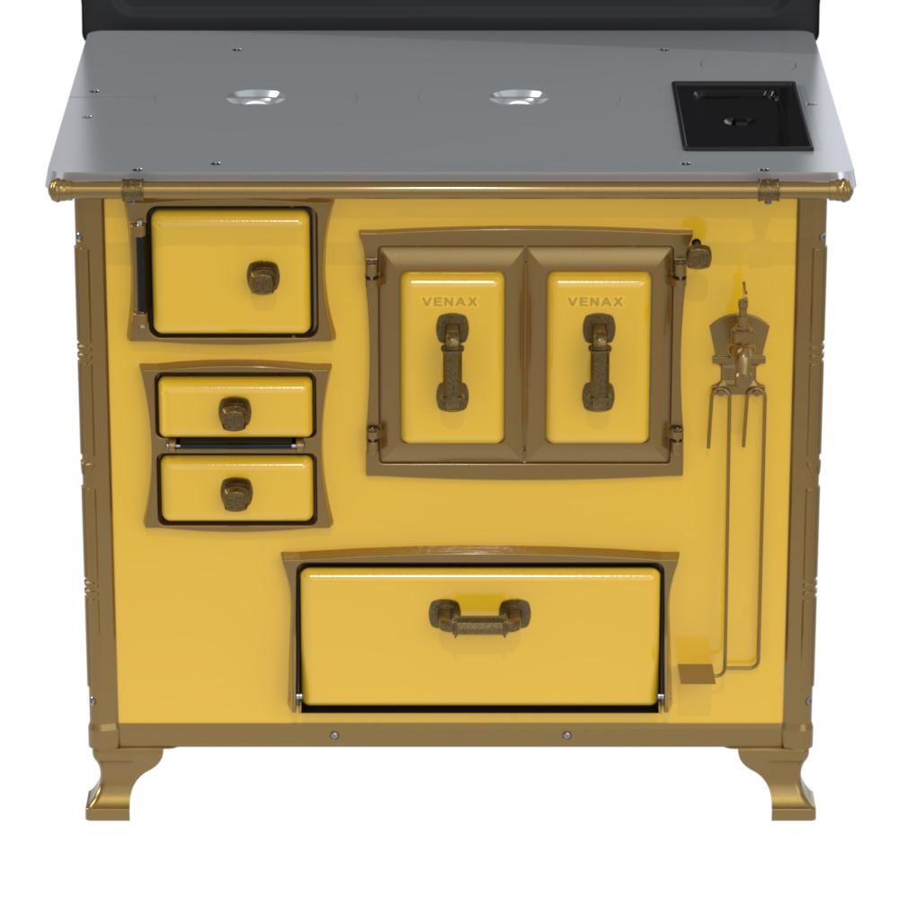 Fogao a Lenha Venax n 2 Renaissance Chapa de Aluminio Amarelo Cald
