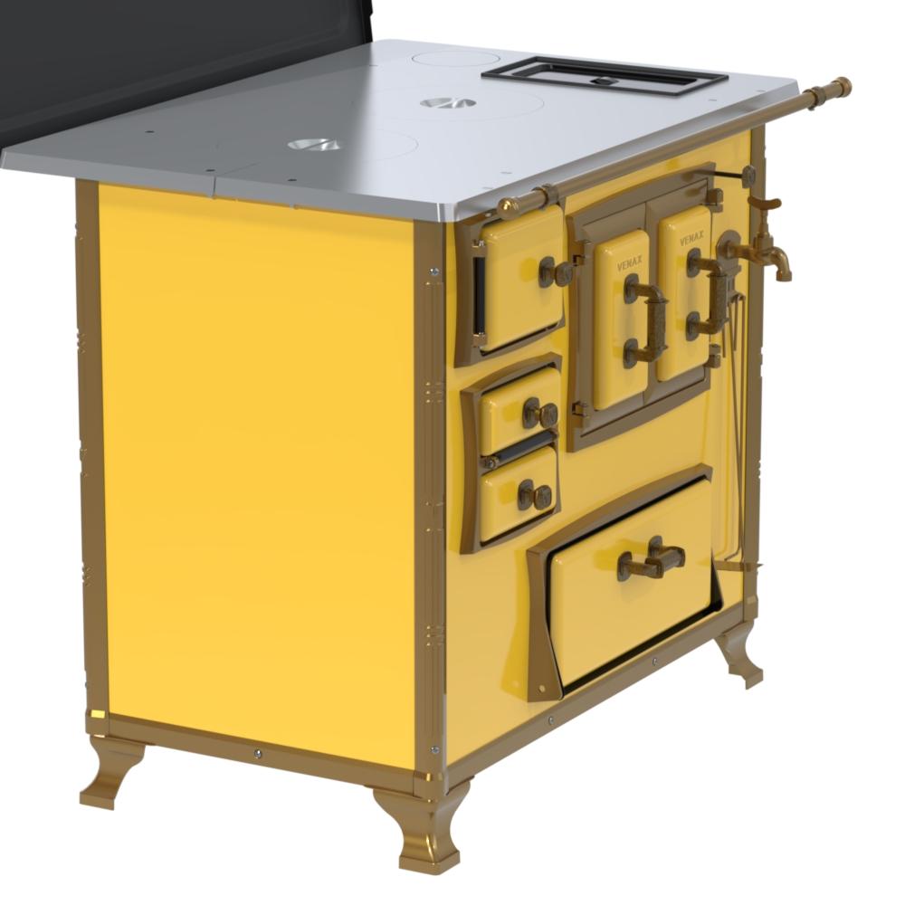 Fogao a Lenha Venax n 2 Renaissance Chapa de Aluminio Amarelo Cald