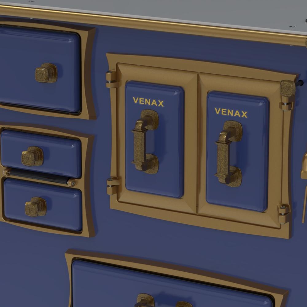 Fogao a Lenha Venax n 2 Renaissance Chapa de Aluminio Azul Cald