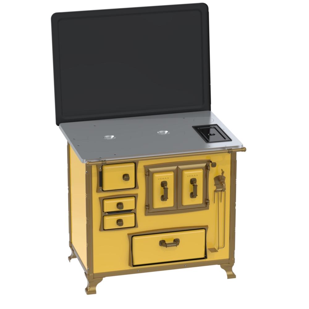 Fogao a Lenha Venax n 2 Renaissance Chapa de Aluminio Amarelo Cald