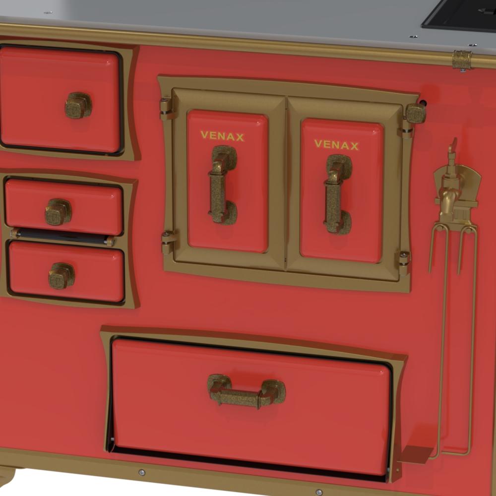 Fogao a Lenha Venax n 2 Renaissance Chapa de Aluminio Vermelho Cald