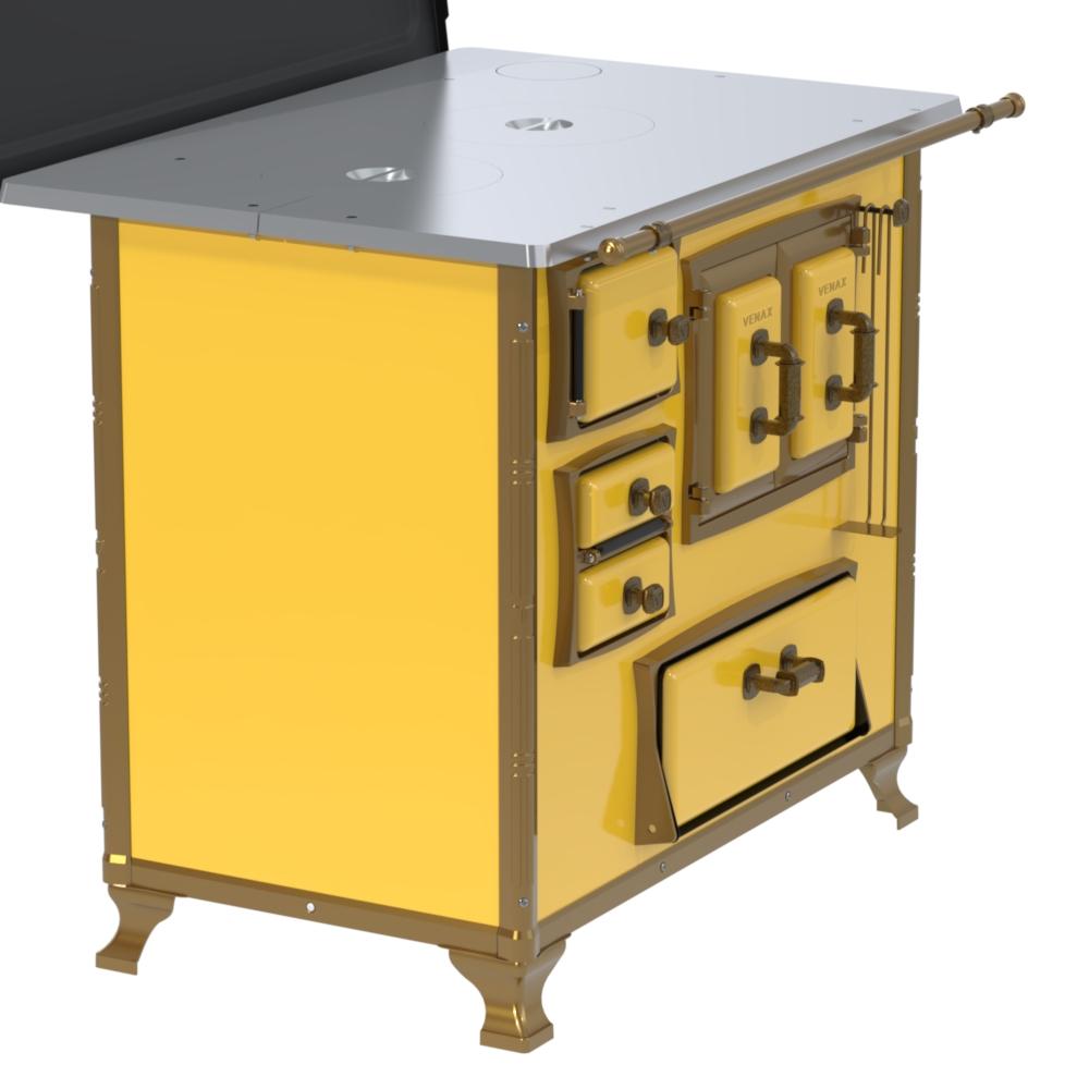 Fogao a Lenha Venax n 2 Renaissance Chapa de Aluminio Amarelo