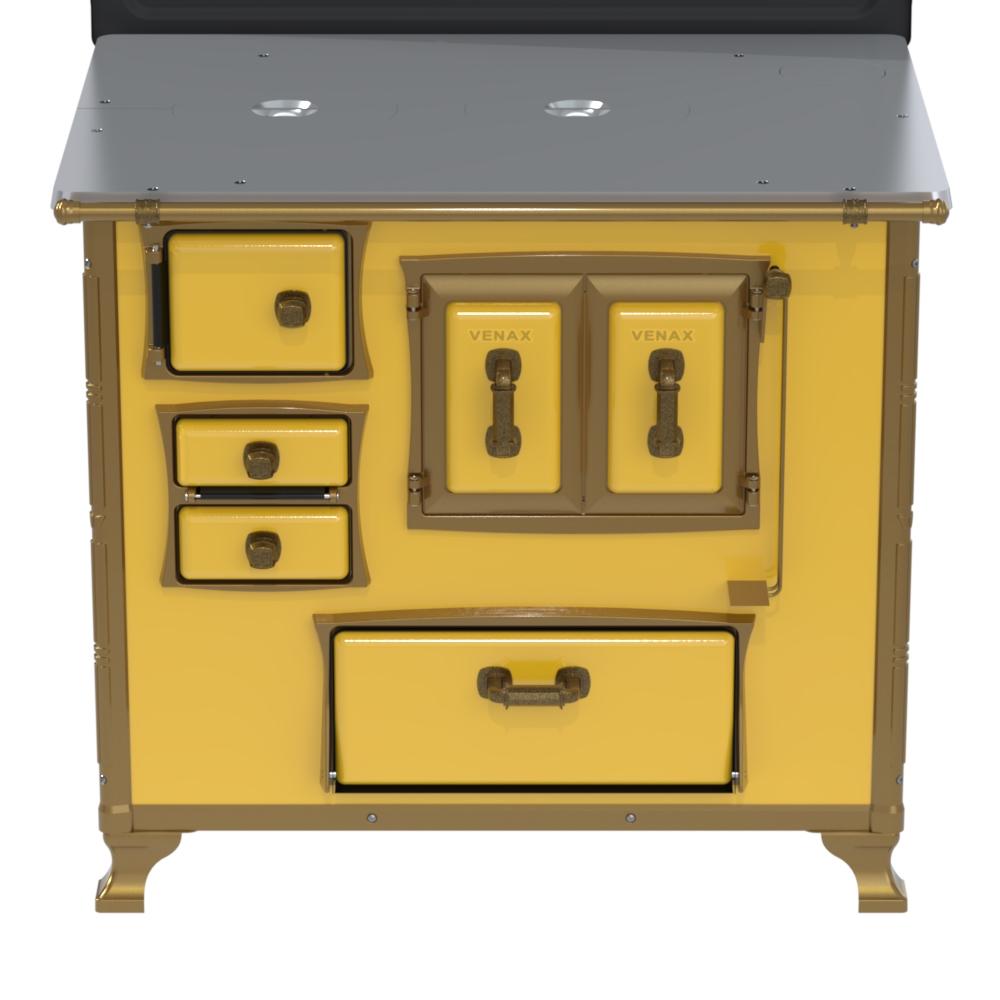 Fogao a Lenha Venax n 2 Renaissance Chapa de Aluminio Amarelo