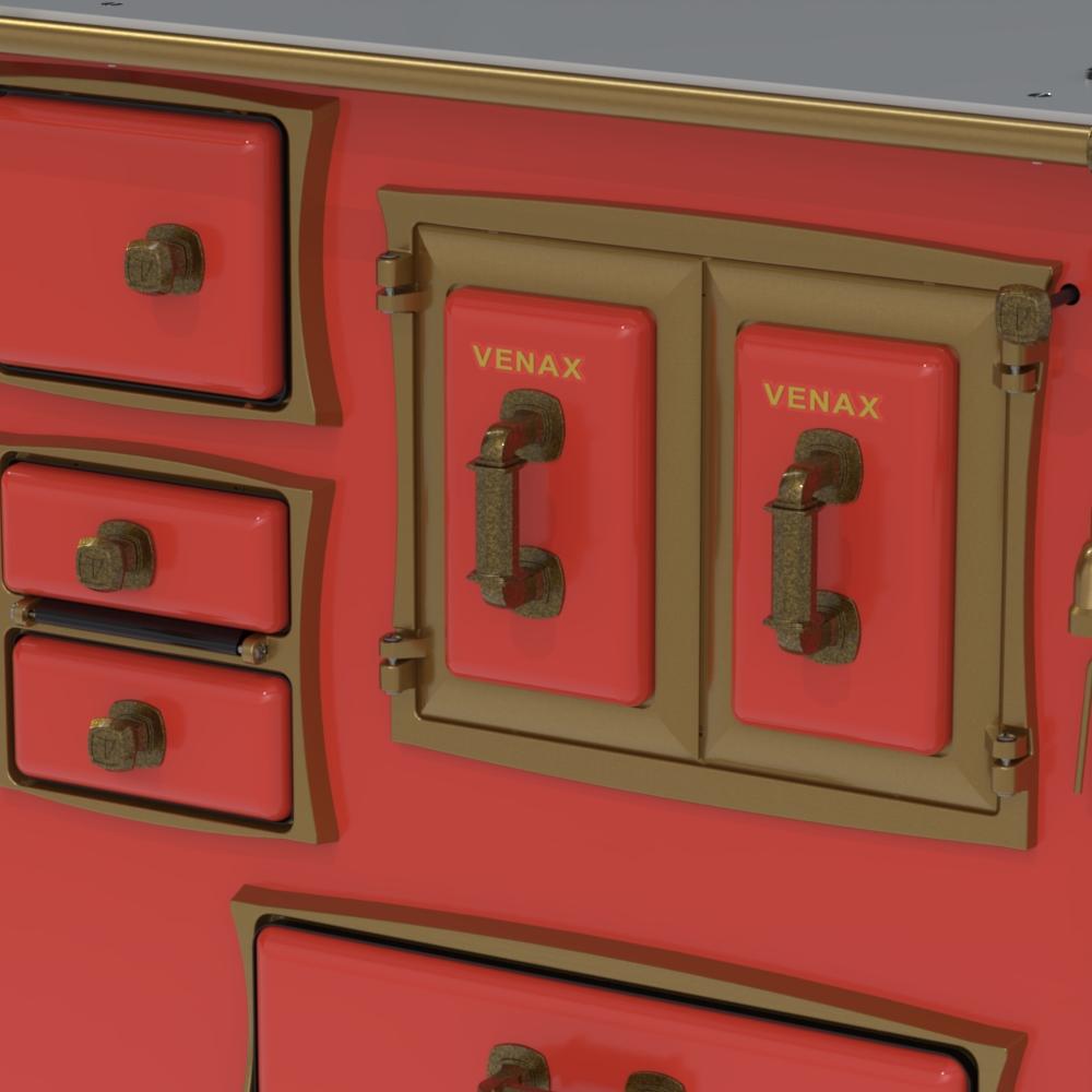Fogao a Lenha Venax n 2 Renaissance Chapa de Aluminio Vermelho Cald