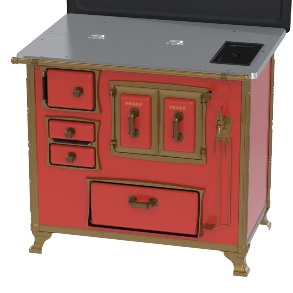 Fogao a Lenha Venax n 2 Renaissance Chapa de Aluminio Vermelho Cald