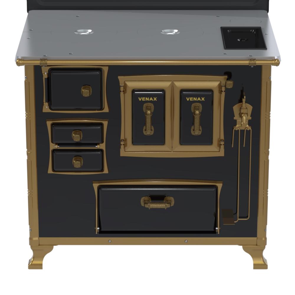 Fogao a Lenha Venax n 2 Renaissance Chapa de Aluminio Preto Cald