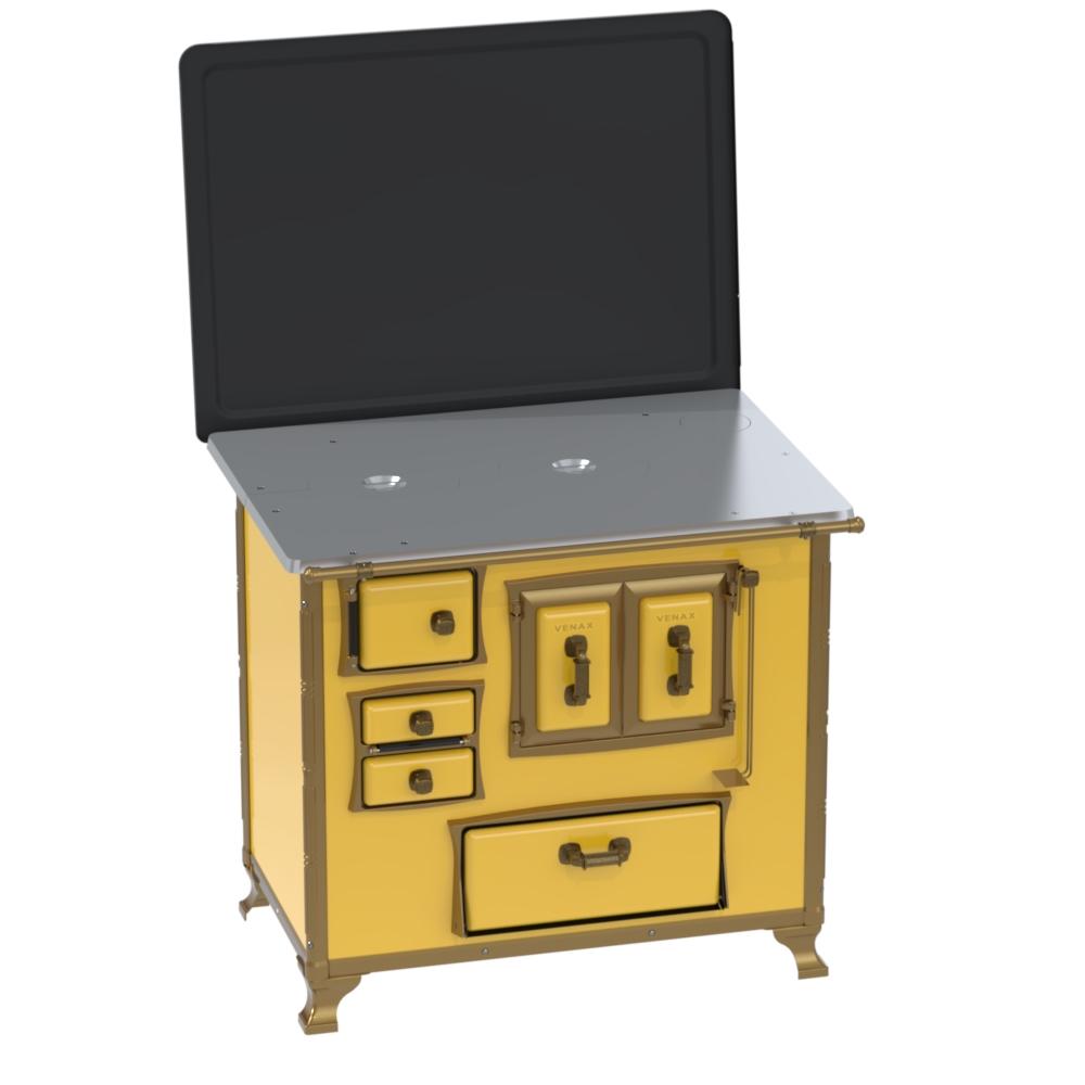 Fogao a Lenha Venax n 2 Renaissance Chapa de Aluminio Amarelo