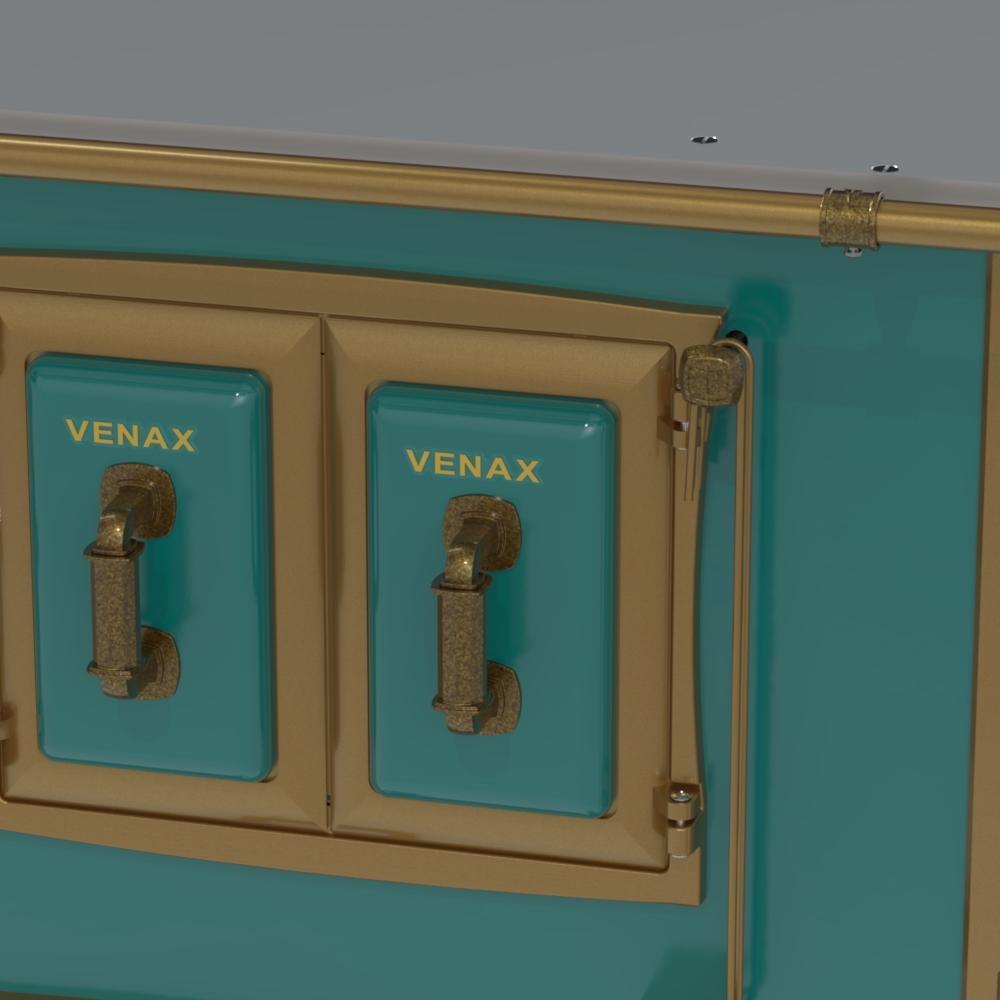 Fogao a Lenha Venax n 2 Renaissance Chapa de Aluminio Turquesa