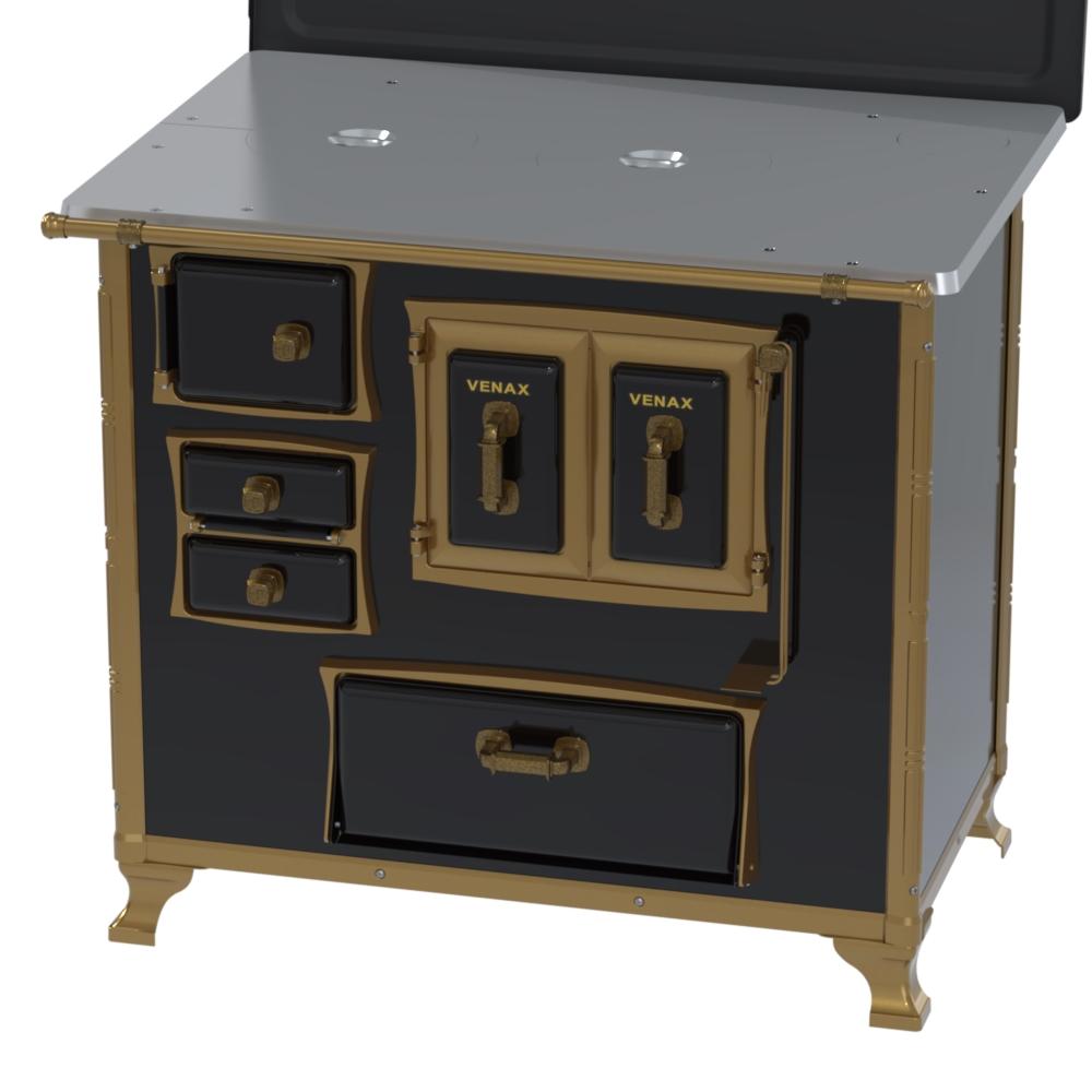Fogao a Lenha Venax n 2 Renaissance Chapa de Aluminio Preto
