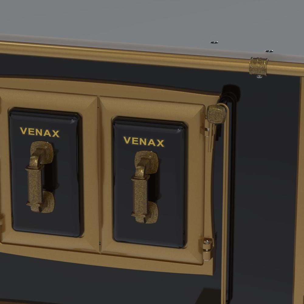 Fogao a Lenha Venax n 2 Renaissance Chapa de Aluminio Preto