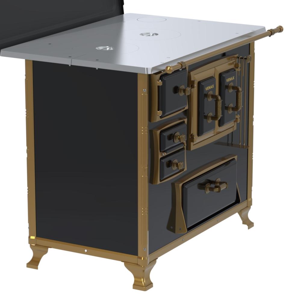 Fogao a Lenha Venax n 2 Renaissance Chapa de Aluminio Preto