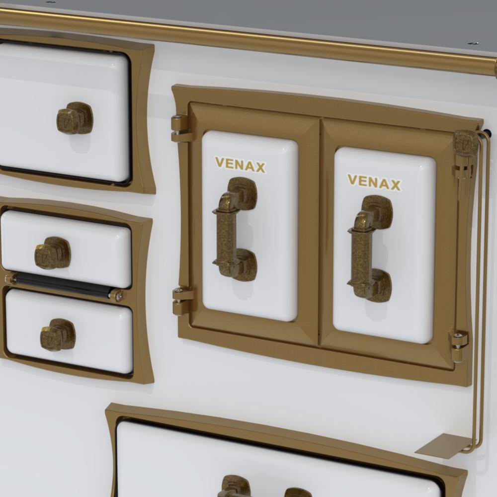 Fogao a Lenha Venax n 2 Renaissance Chapa de Aluminio Branco