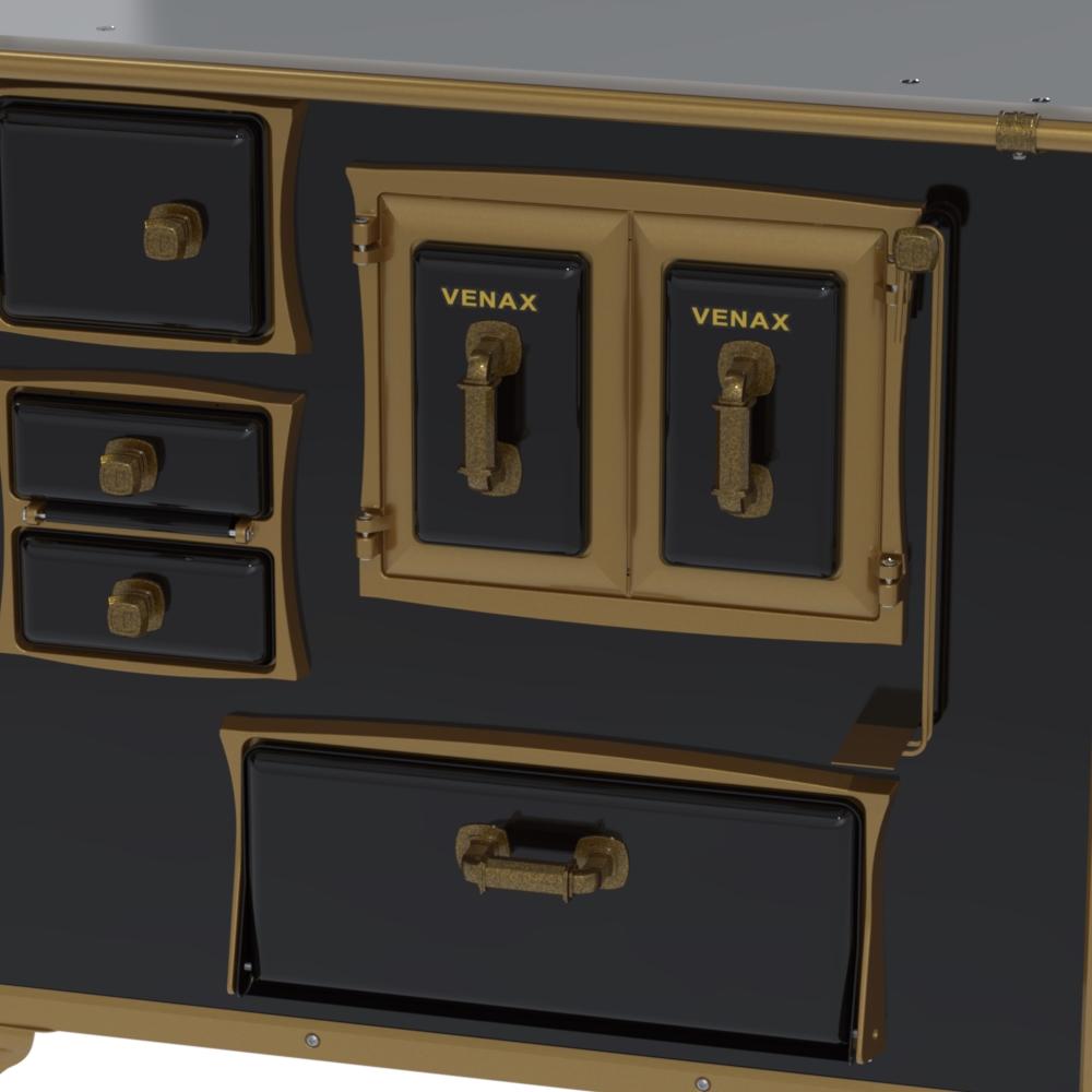 Fogao a Lenha Venax n 2 Renaissance Chapa de Aluminio Preto
