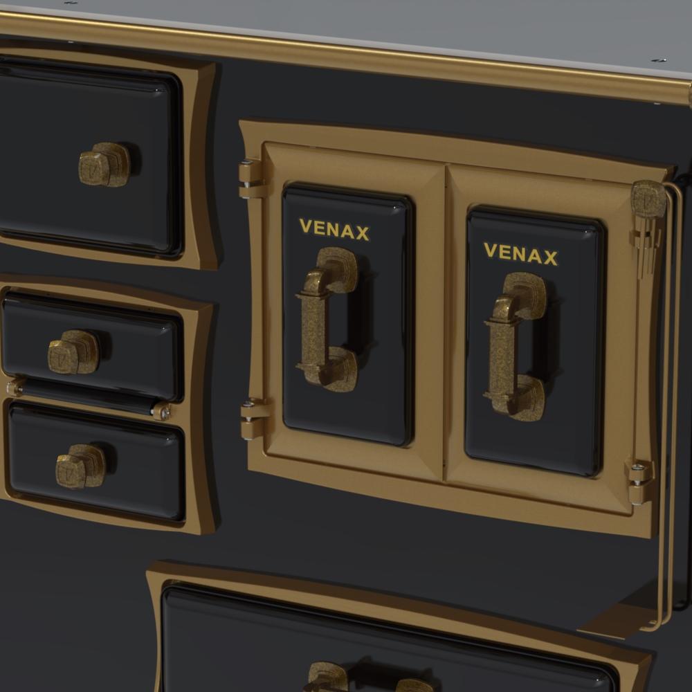 Fogao a Lenha Venax n 2 Renaissance Chapa de Aluminio Preto