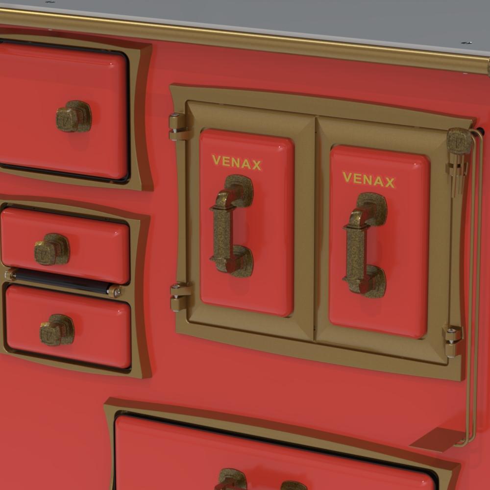Fogao a Lenha Venax n 2 Renaissance Chapa de Aluminio Vermelho