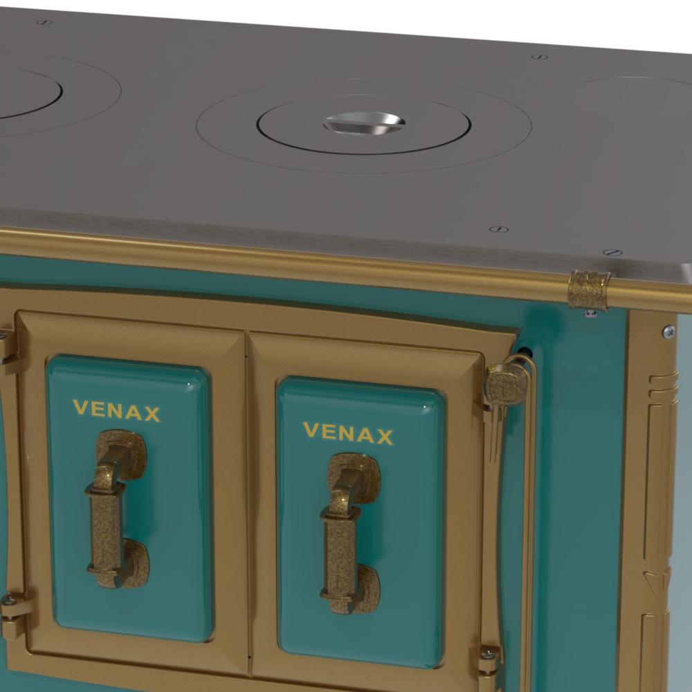 Fogao a Lenha Venax n 1 Colonial Turquesa