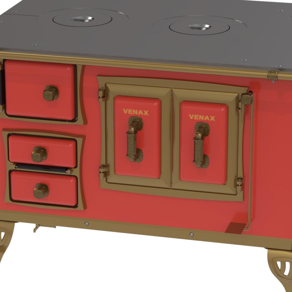 Fogao a Lenha Venax n 2 Colonial Vermelho