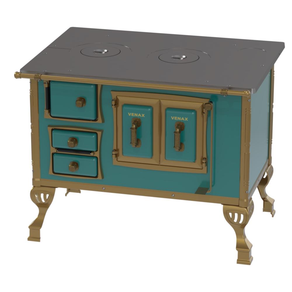 Fogao a Lenha Venax n 2 Colonial Turquesa