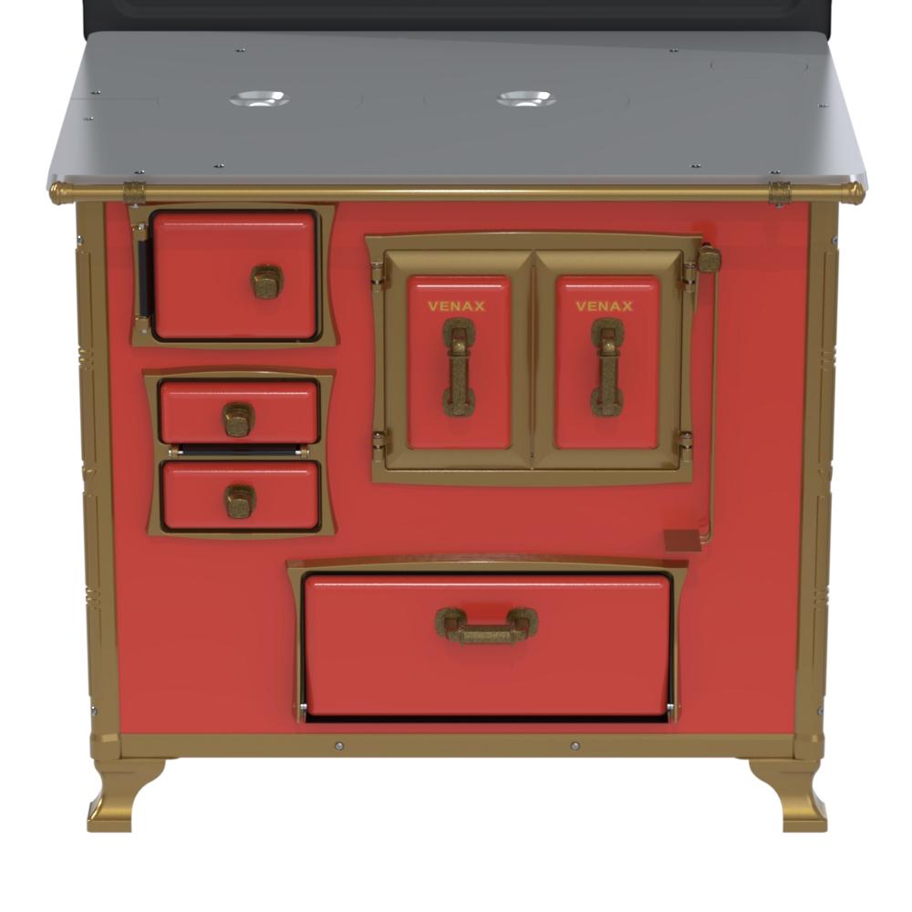 Fogao a Lenha Venax n 2 Renaissance Chapa de Aluminio Vermelho