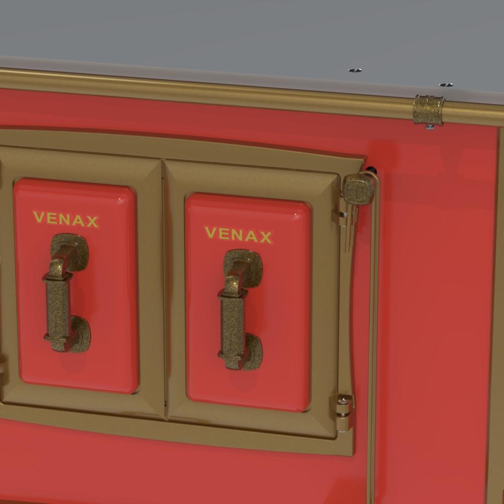 Fogao a Lenha Venax n 2 Renaissance Chapa de Aluminio Vermelho