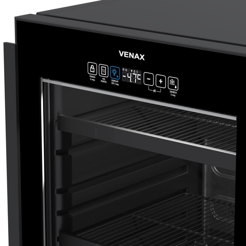 Cervejeira de Embutir Venax 82L Top Light Touch Preto