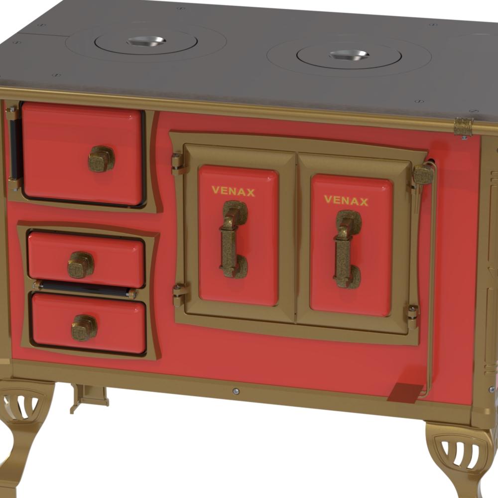 Fogao a Lenha Venax n 1 Colonial Vermelho