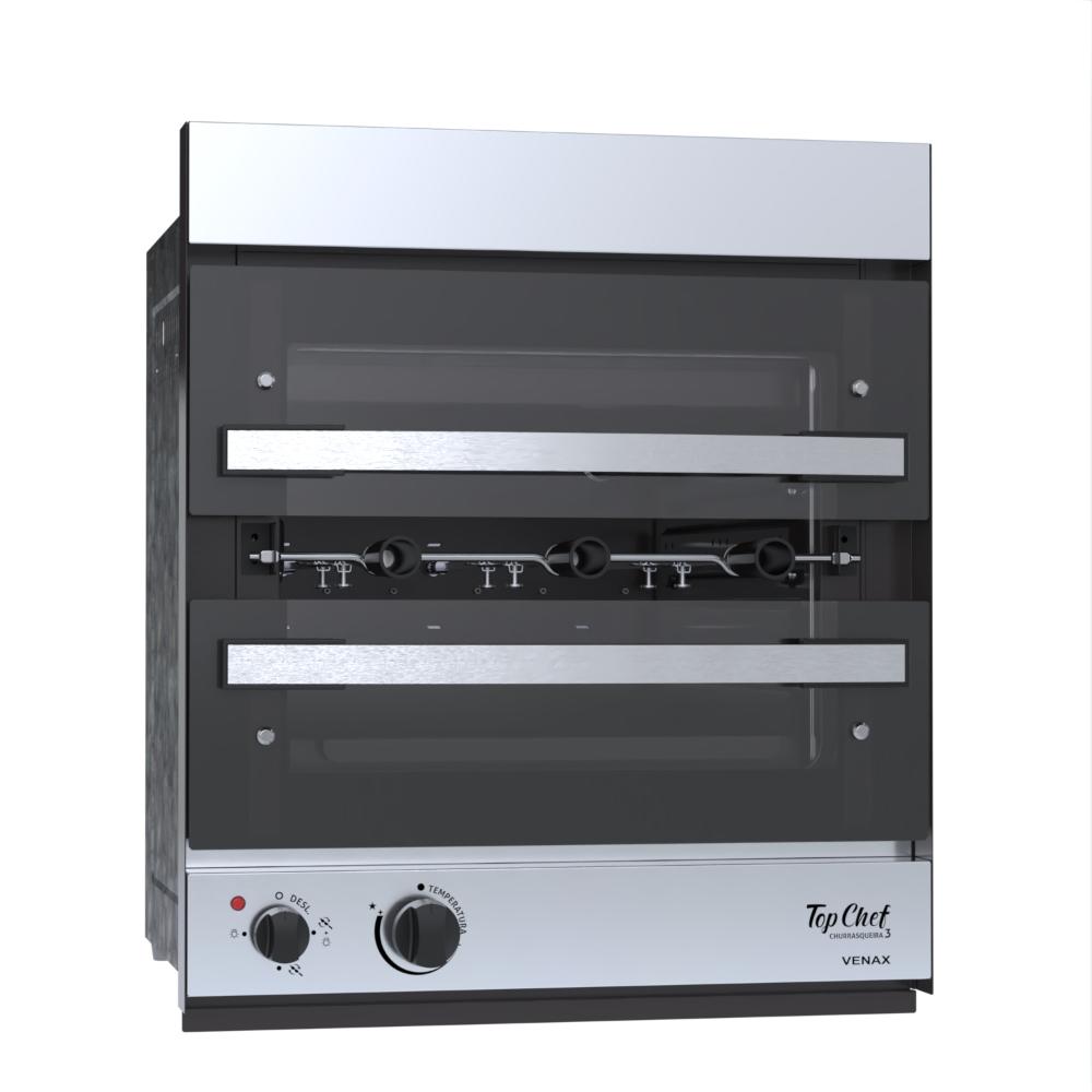 Churrasqueira a Gas de Embutir Venax Top Chef 3 Inox