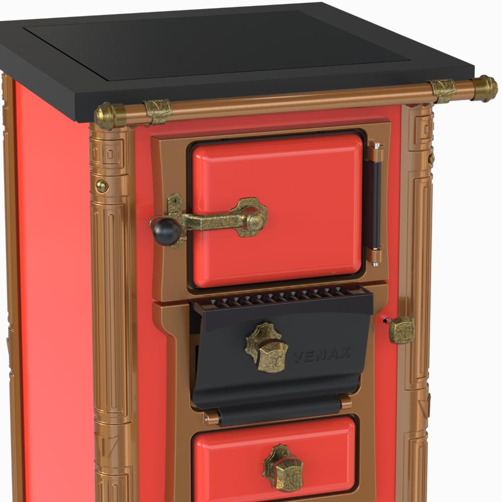 Fogao a Lenha Venax n 00 Imperador Premium Vermelho