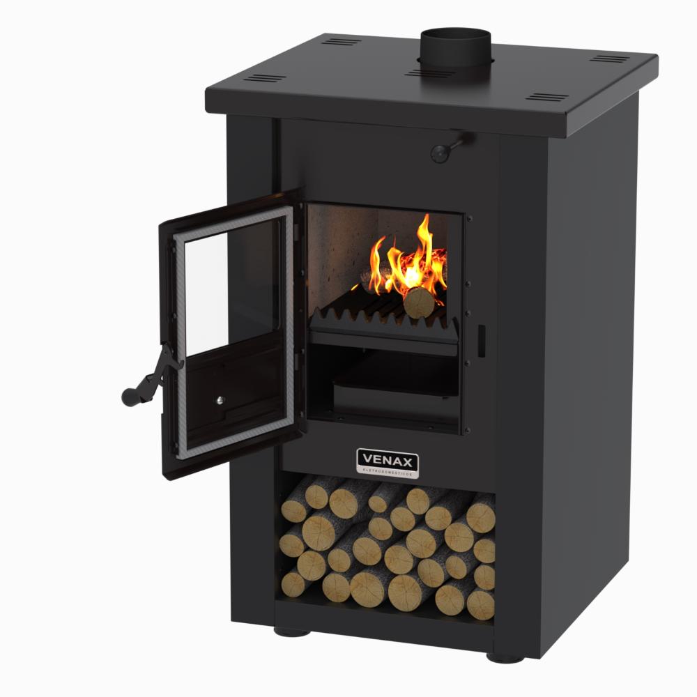 Calefator a Lenha Venax Pyron Dupla Combustao Preto