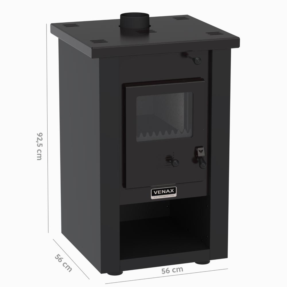Calefator a Lenha Venax Pyron Dupla Combustao Preto