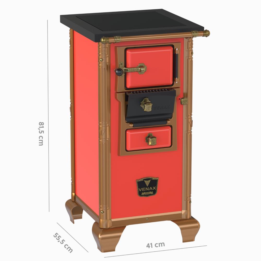 Fogao a Lenha Venax n 00 Imperador Premium Vermelho