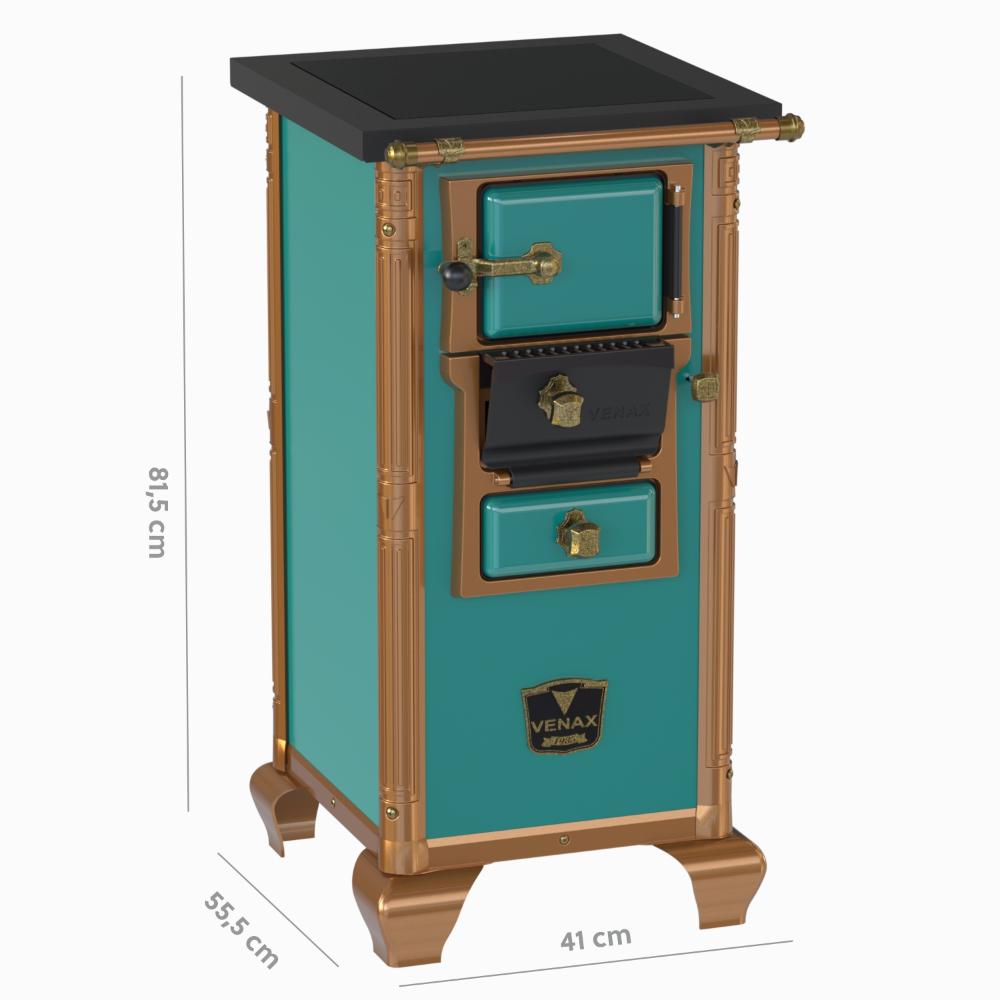 Fogao a Lenha Venax n 00 Imperador Premium Turquesa