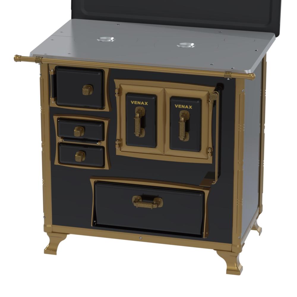 Fogao a Lenha Venax n 1 Renaissance Chapa de Aluminio Preto