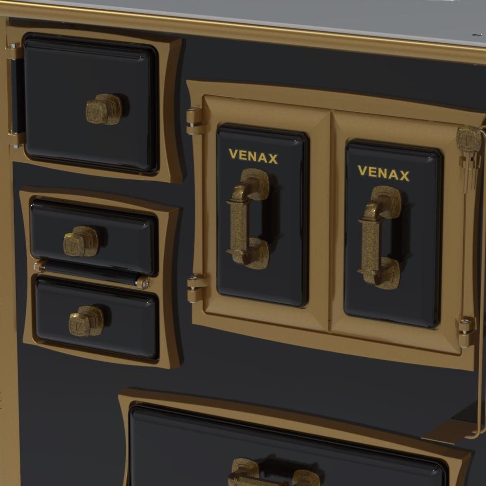 Fogao a Lenha Venax n 1 Renaissance Chapa de Aluminio Preto