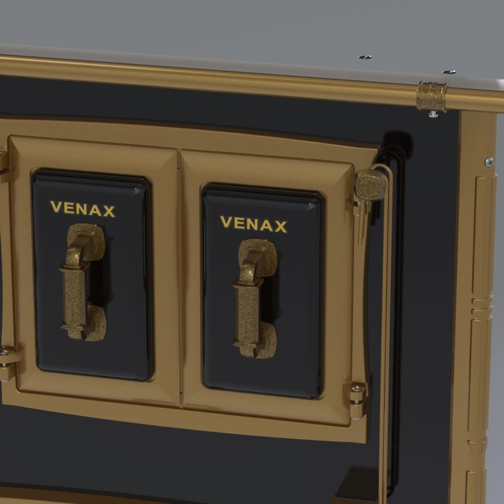 Fogao a Lenha Venax n 1 Renaissance Chapa de Aluminio Preto