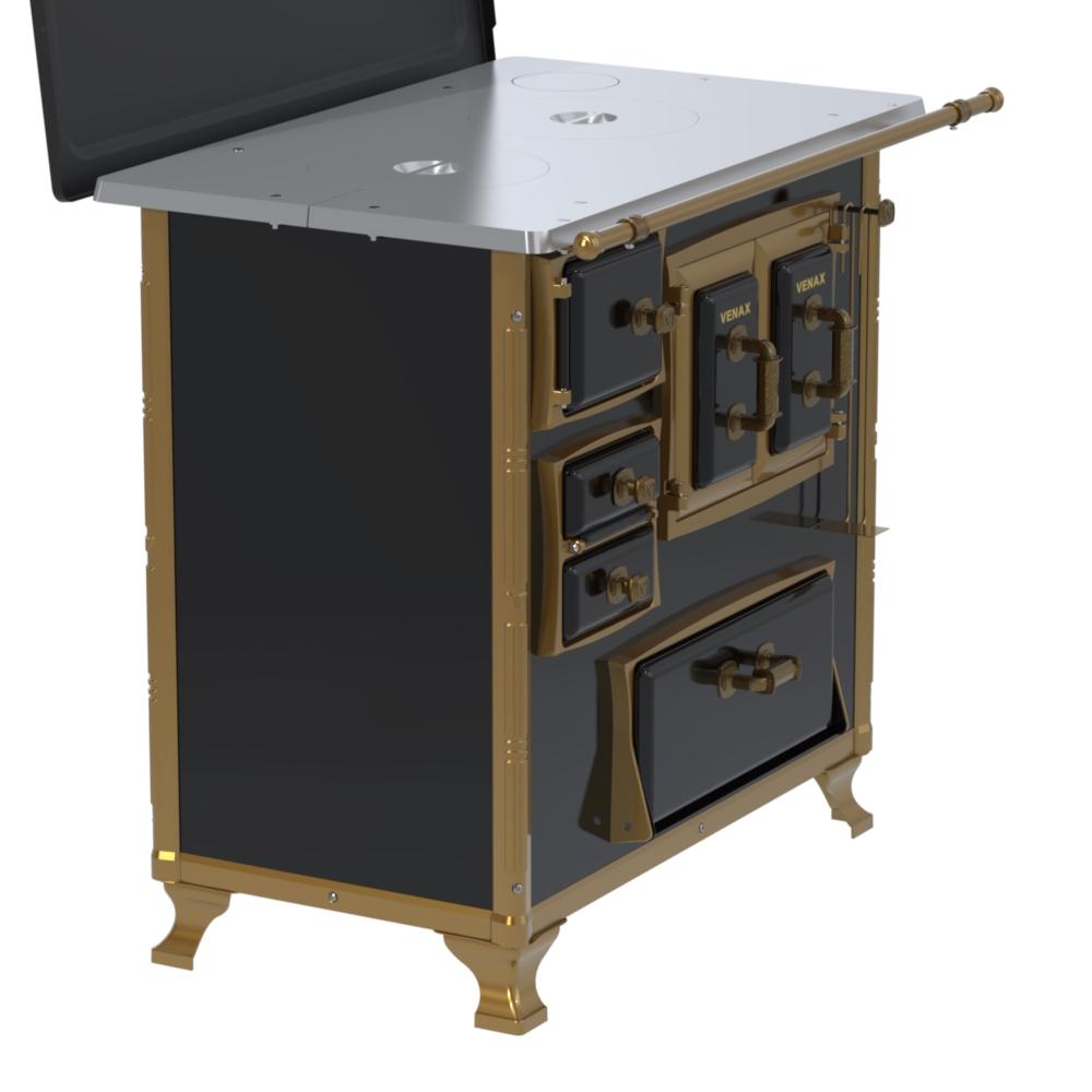Fogao a Lenha Venax n 1 Renaissance Chapa de Aluminio Preto