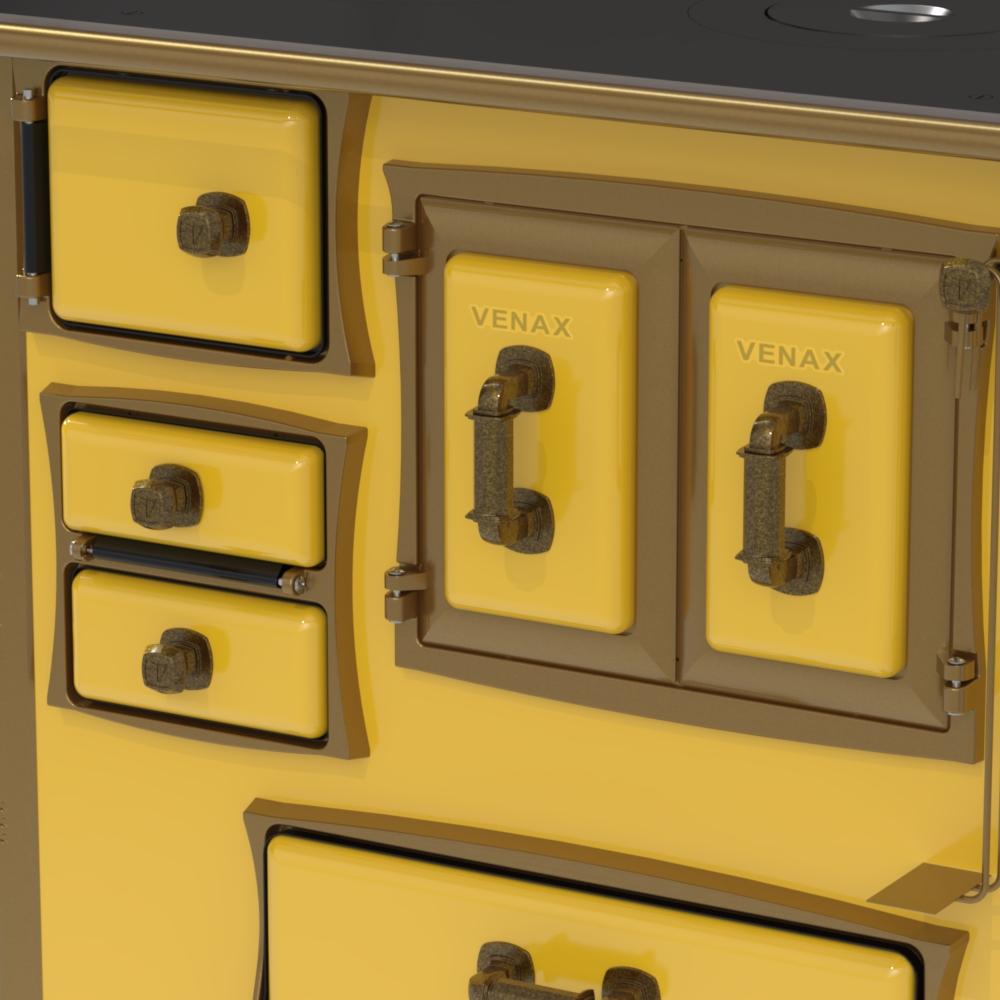 Fogao a Lenha Venax GII n 1 Renaissance Amarelo