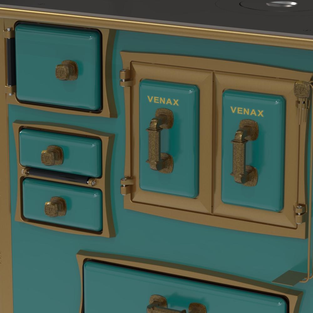 Fogao a Lenha Venax GII n 1 Renaissance Turquesa