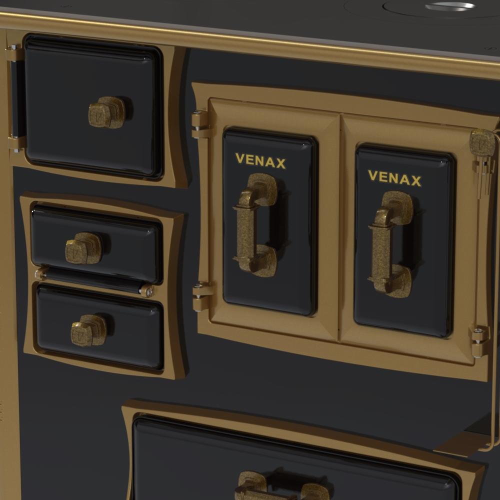 Fogao a Lenha Venax GII n 1 Renaissance Preto