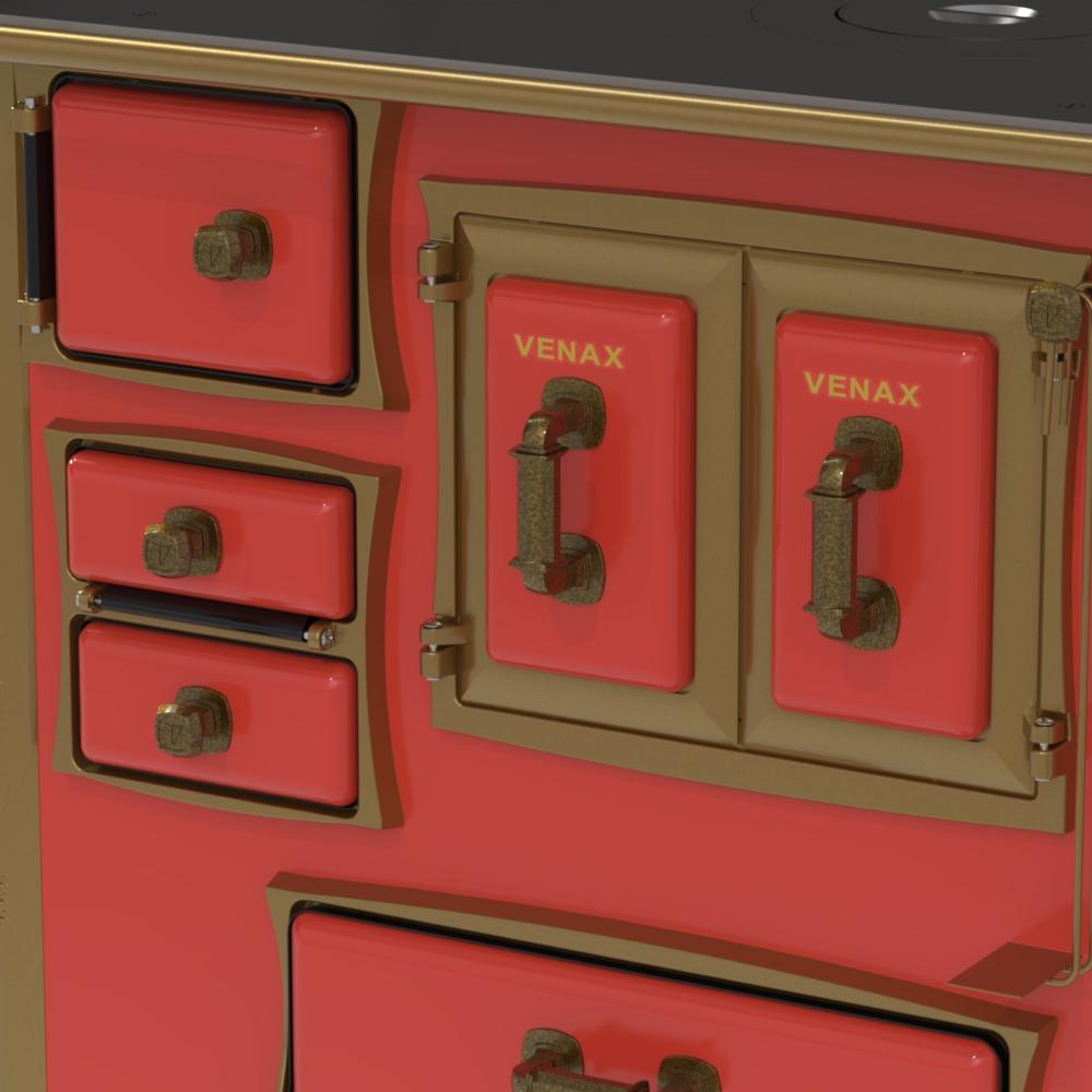 Fogao a Lenha Venax GII n 1 Renaissance Vermelho